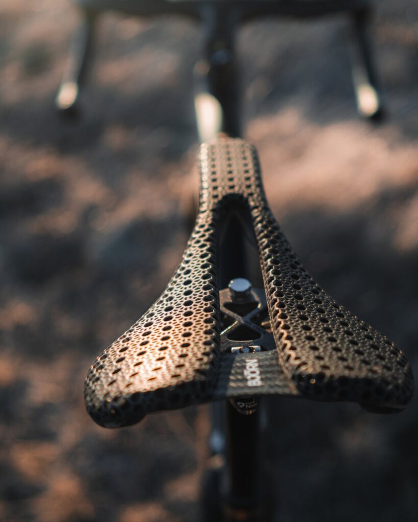 Rear view of the saddle on the Dogma GR